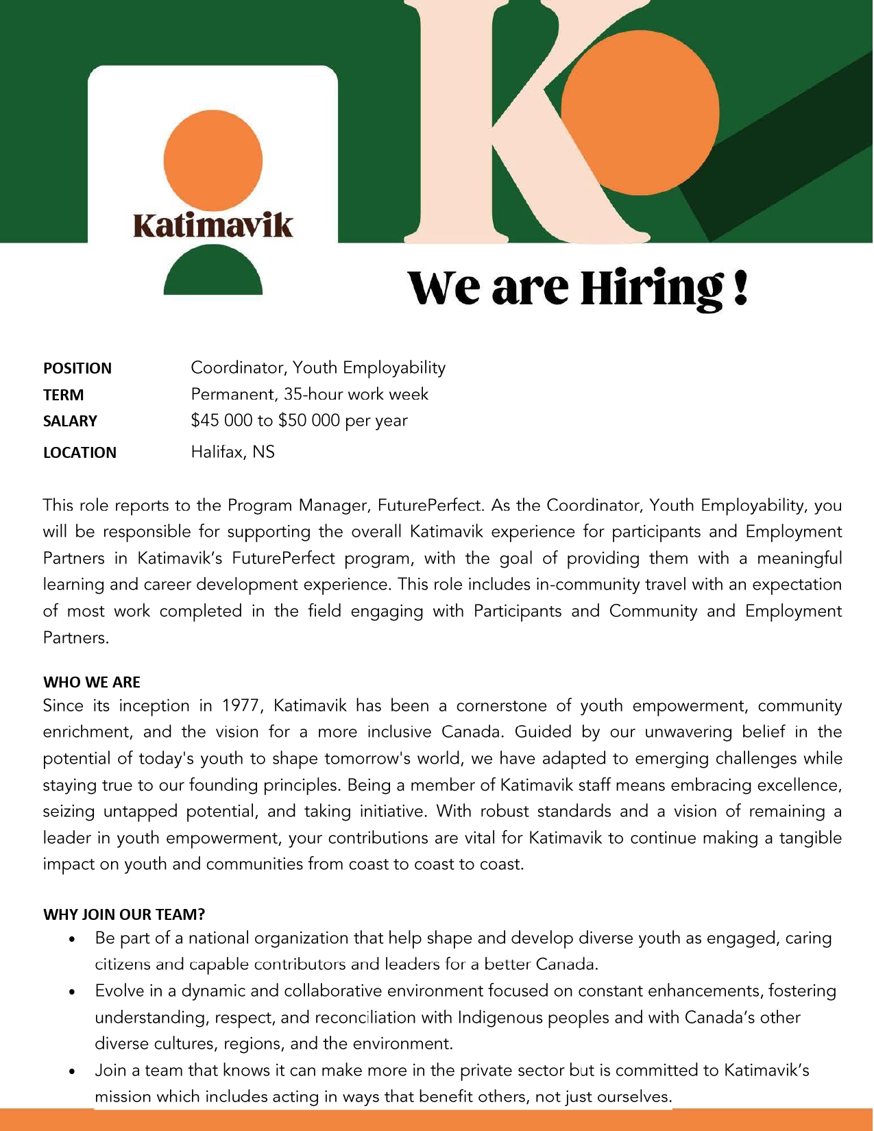 FuturePerfect Coordinator, Youth Employability- Job Posting – Halifax – 2026-03_page-0001